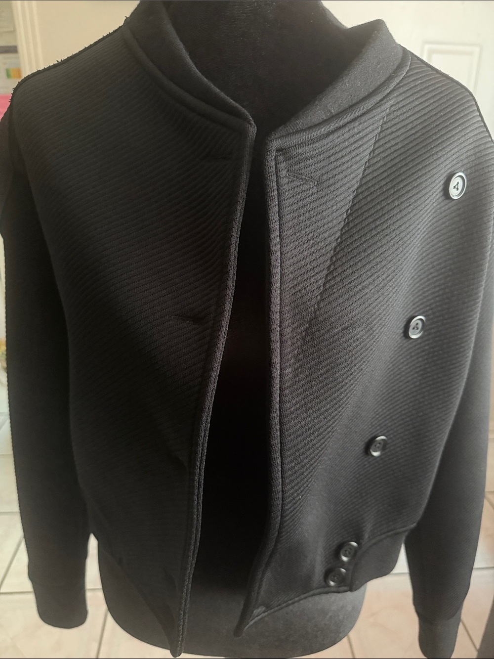 Louis Vuitton Black Structured Button-Front Jacket